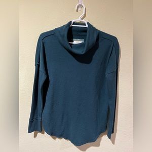 Anthropologie Maeve Cowled Thermal Tunic Top Long Sleeve Size L e1